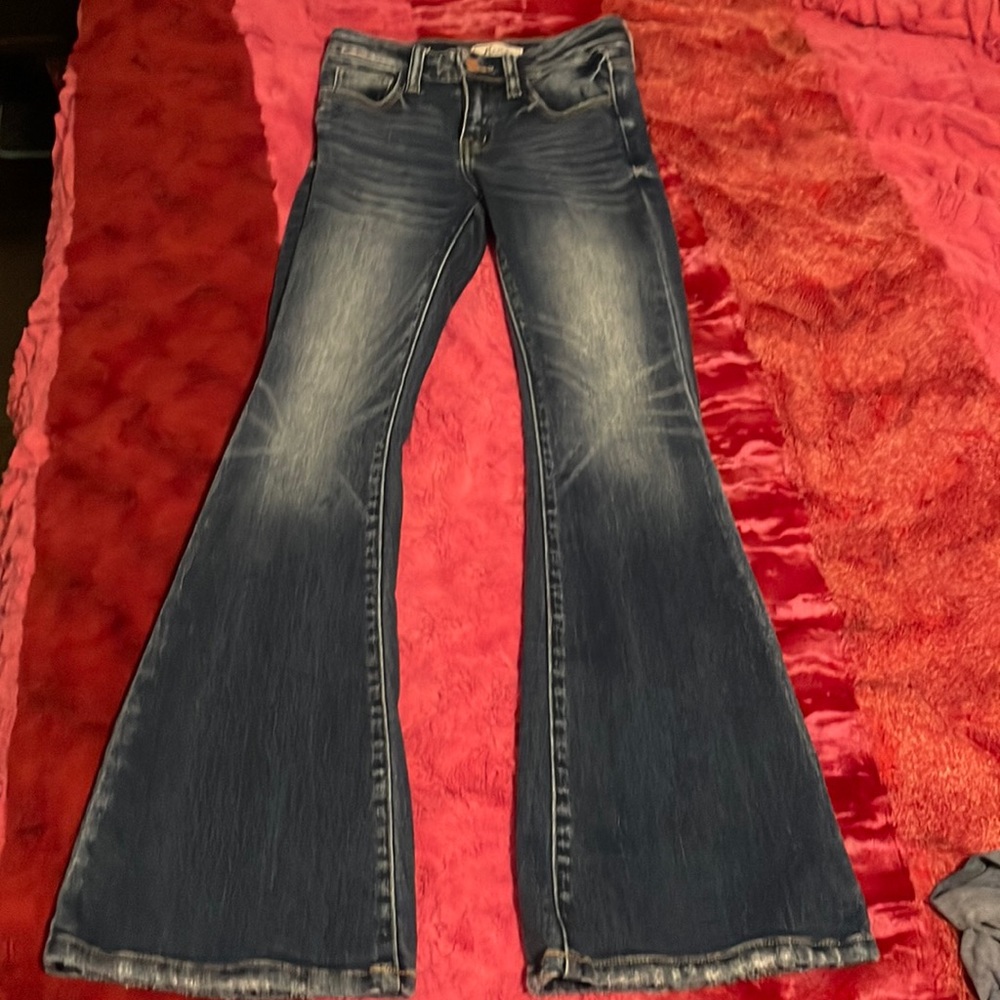 Girls KanCan flare jeans size 8 long wore twice